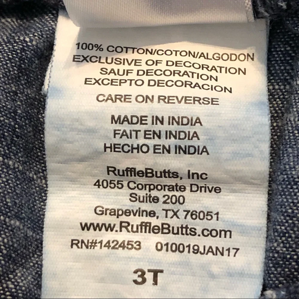 Ruffle Butts • Denim Bow Skirt - 3T - Picture 8 of 9